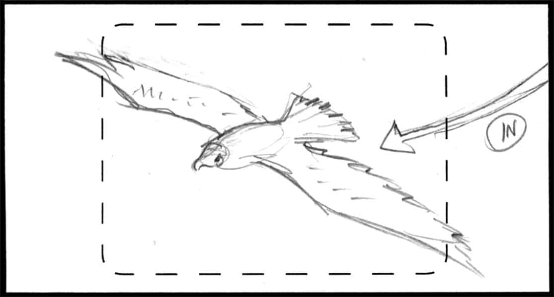 Storyboard by Brad Rader for the proposed animated series Children of the Wind