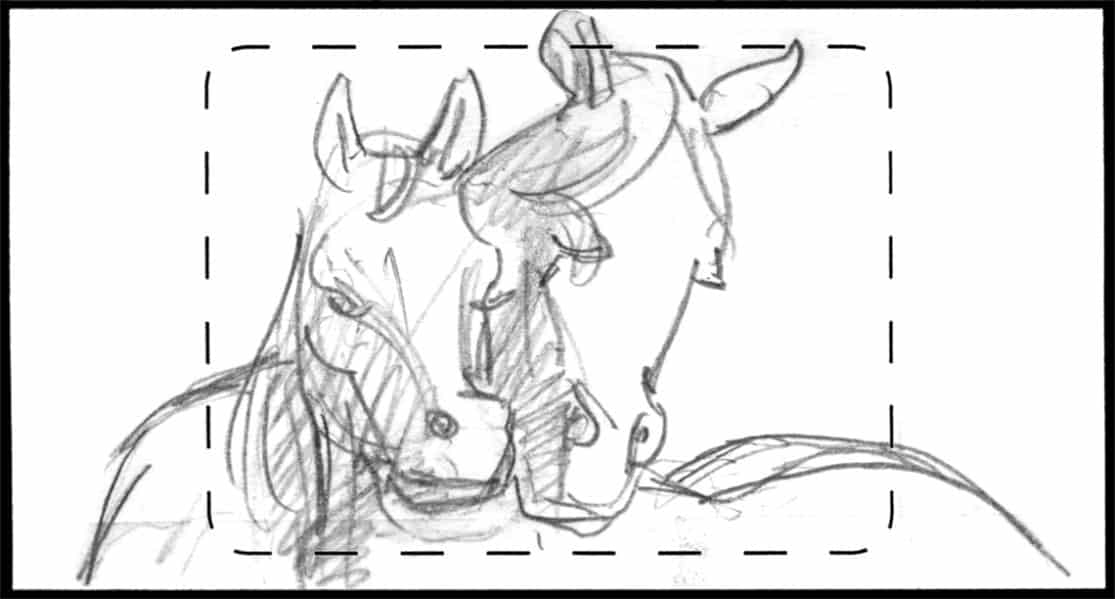 Storyboard by Brad Rader for the proposed animated series Children of the Wind