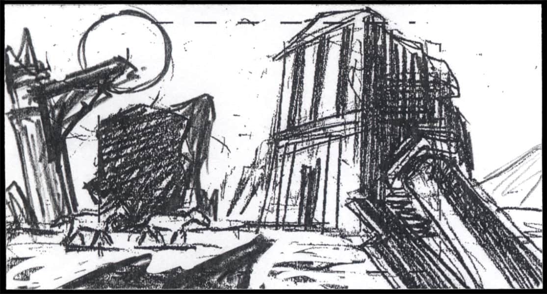 Storyboard by Brad Rader for the proposed animated series Children of the Wind