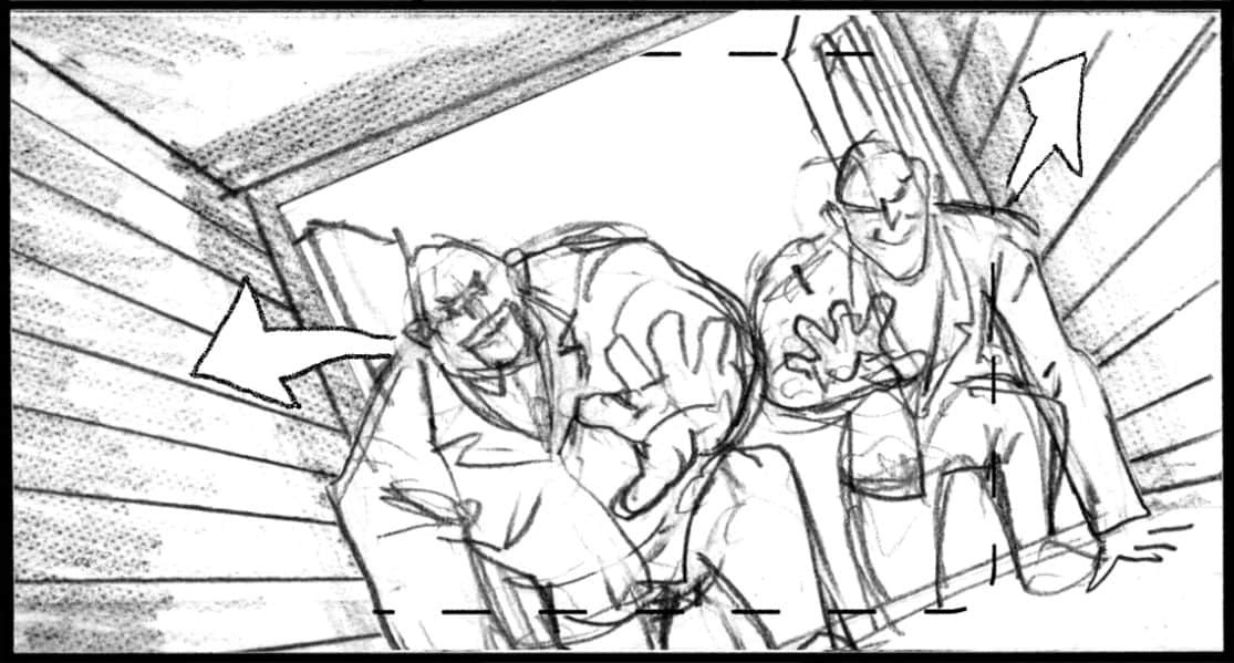 Storyboard by Brad Rader for the proposed animated series Children of the Wind