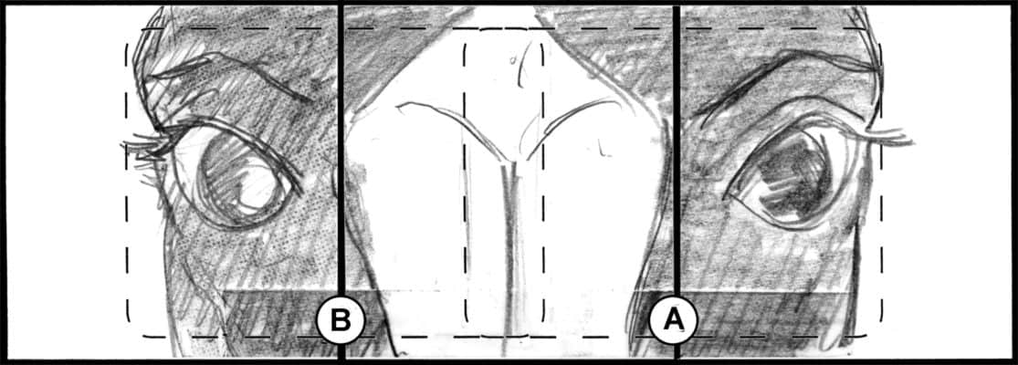 Storyboard by Brad Rader for the proposed animated series Children of the Wind