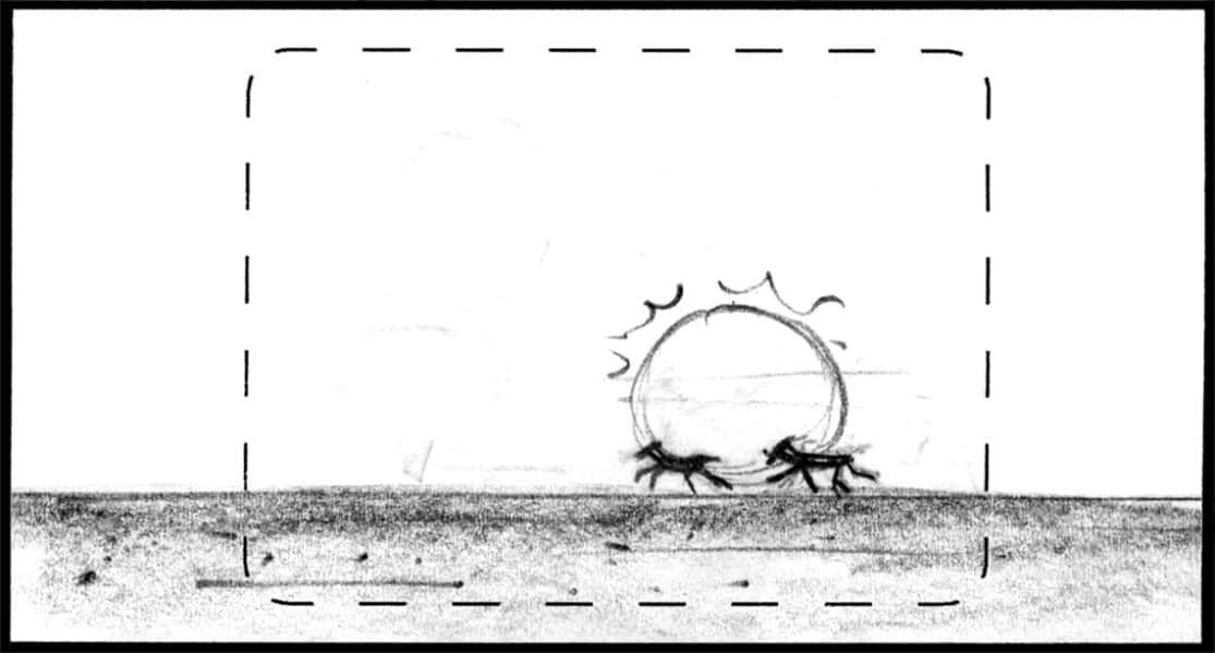 Storyboard by Brad Rader for the proposed animated series Children of the Wind