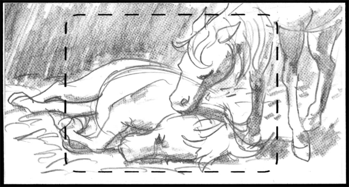 Storyboard by Brad Rader for the proposed animated series Children of the Wind