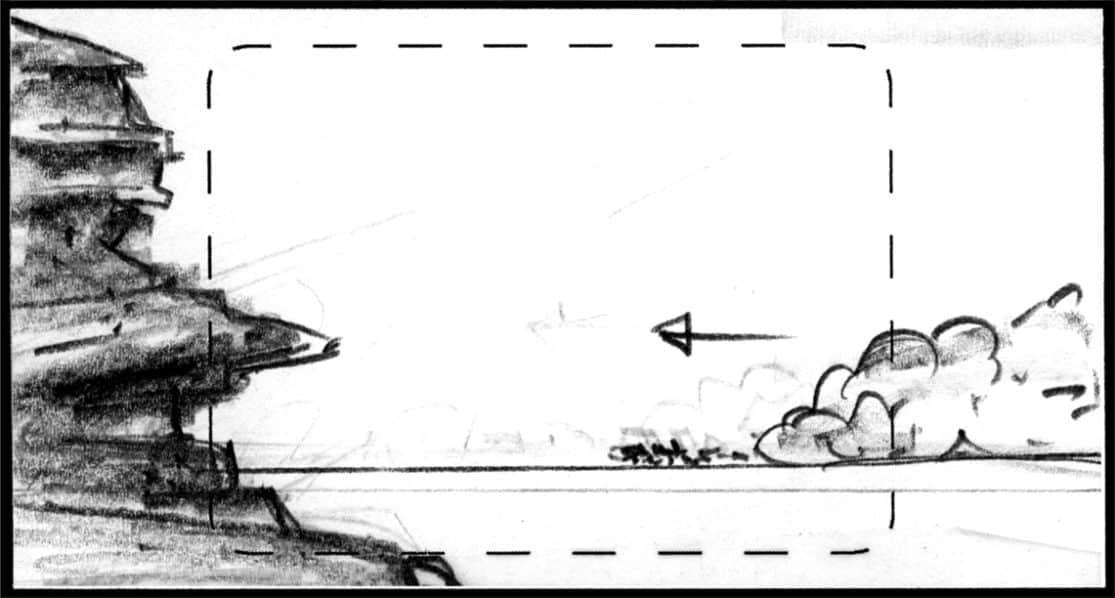 Storyboard by Brad Rader for the proposed animated series Children of the Wind