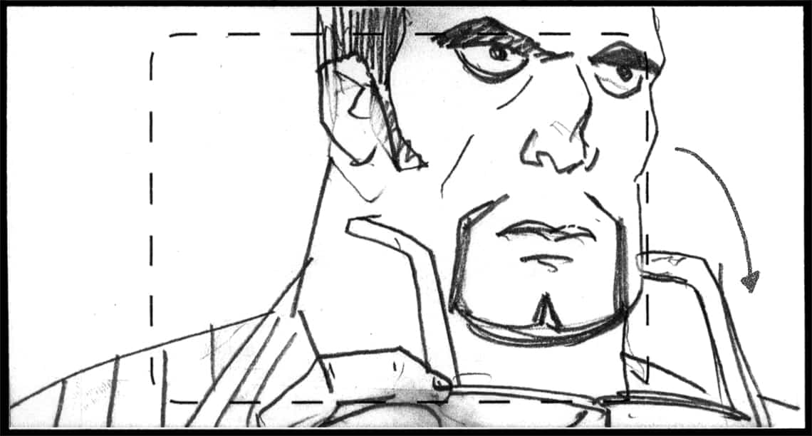 Children of the Wind, Scene 89, Panel 1
ACTION: EXT- DAY- C.U. on BAKIR, removing his sun glasses-