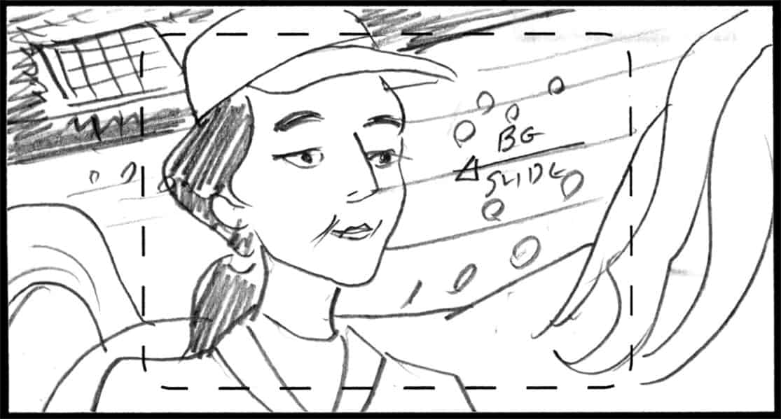 Storyboard by Brad Rader for the proposed animated series Children of the Wind