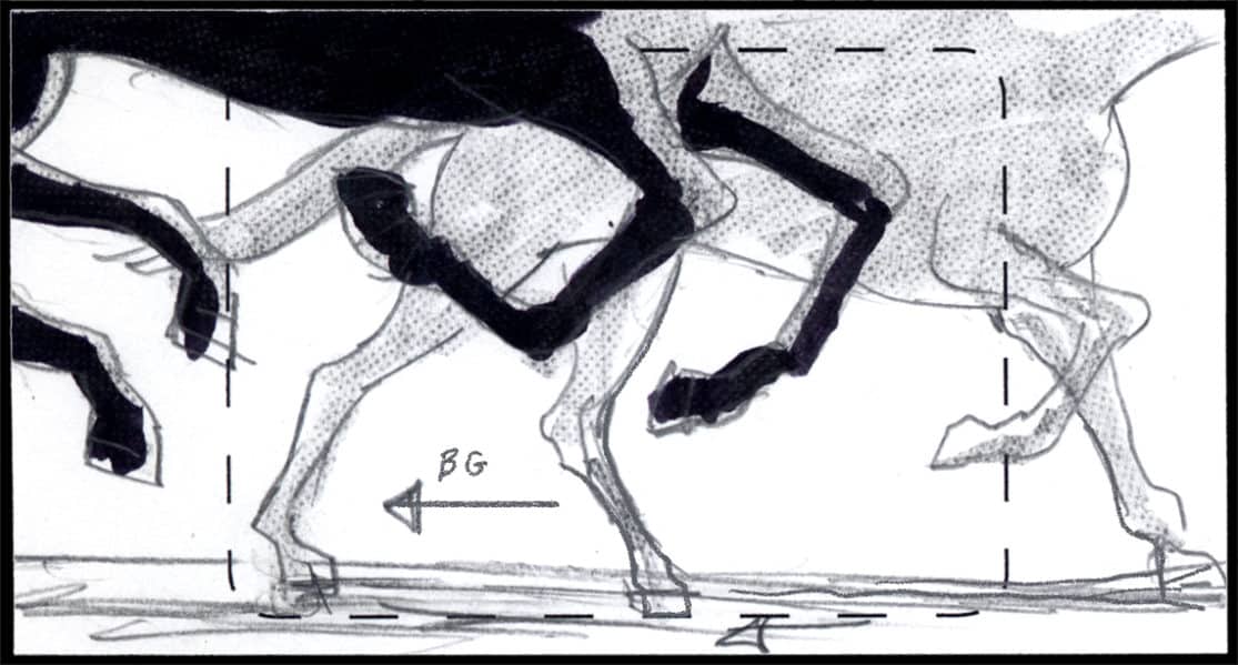 Storyboard by Brad Rader for the proposed animated series Children of the Wind