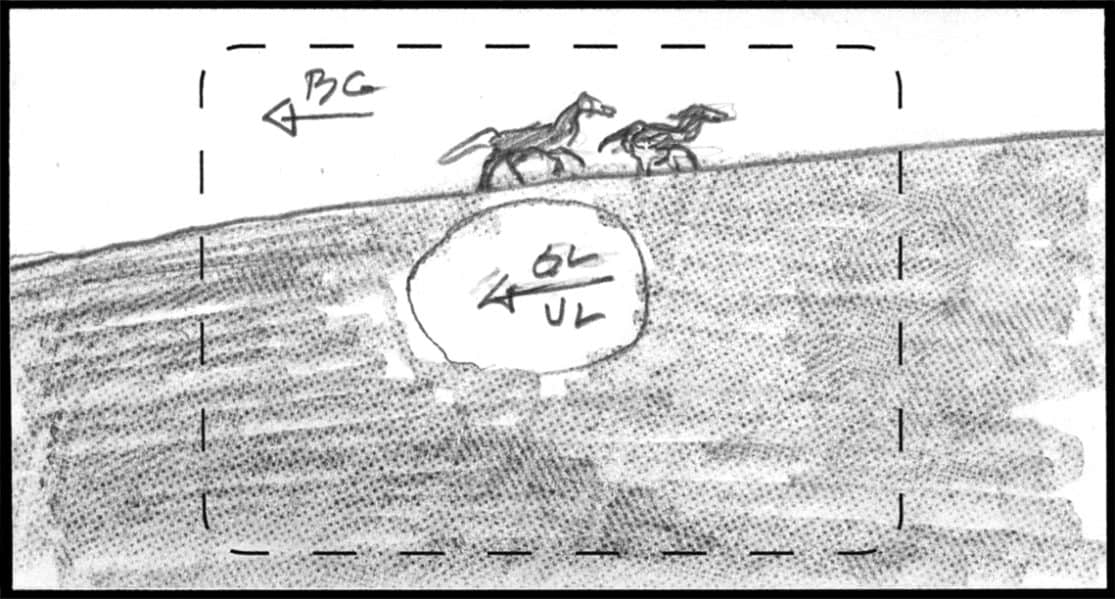 Storyboard by Brad Rader for the proposed animated series Children of the Wind