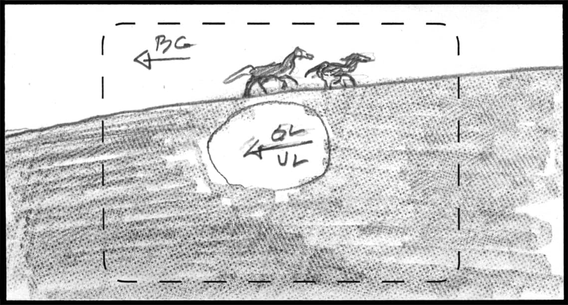 Children of the Wind, Scene 94, Panel 3
ACTION: -dropping into silhouette as the become more distant-
NARRATOR: “They run free. They are…”