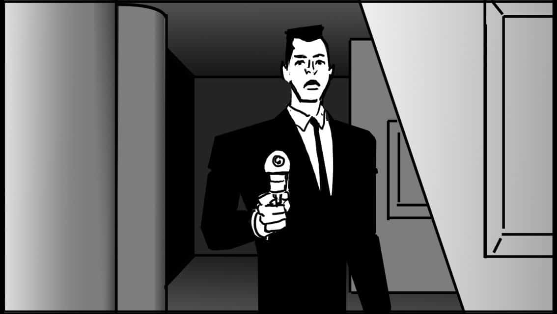 Men in Black 201 Scene 642, Panel 1- Action: ISO SHOT- Evil Jay-