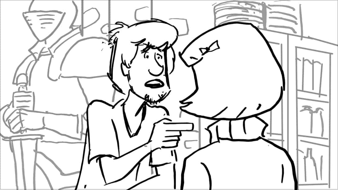Scooby Doo 345-623 Sc 10 Pnl 6
Action: -points at Velma…
Dialogue: SHAGGY (CONT): “…u…”