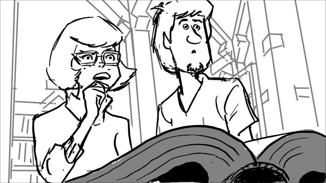 Scooby Doo 345-623 Sc 15 Pnl 3
Action: Velma fingers chin…
Dialogue: VELMA (CONT): “But the Amazon’s thousands of miles away!”