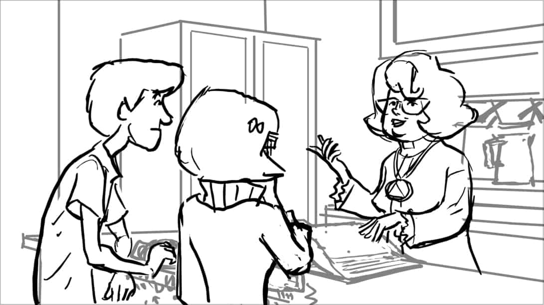 Scooby Doo 345-623 Sc 16 Pnl 2
Action: VM looks up at Velma...
Dialogue: VELMA’S MOTHER (CONT): “Any jungle will do.”