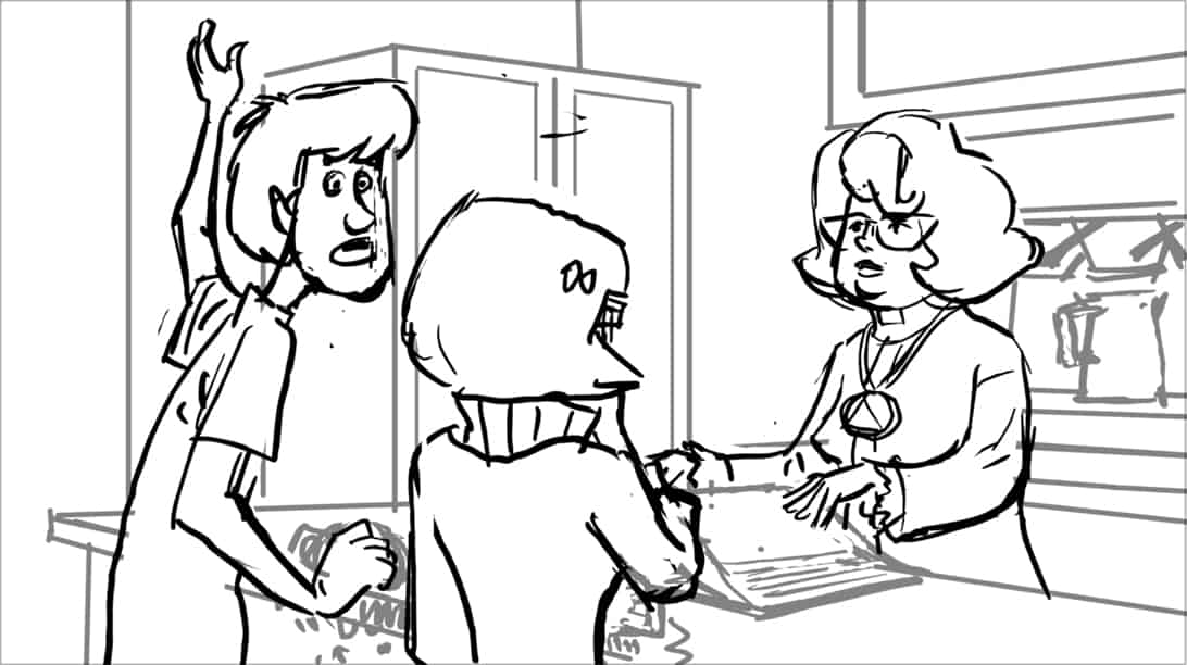 Scooby Doo 345-623 Sc 16 Pnl 5
Action: He turns back toward Velma as he completes broad gesture. She turns forward,
places hand on chin, thinking...
Dialogue: SHAGGY (CONT):“…jungle in Crystal Cove!”
