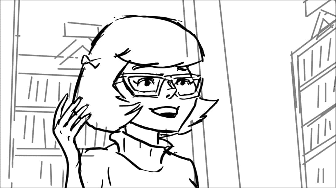Scooby Doo 345-623 Sc 17 Pnl 3
Action: She gestures as she speaks…
Dialogue: VELMA (CONT): “Yes we do!”