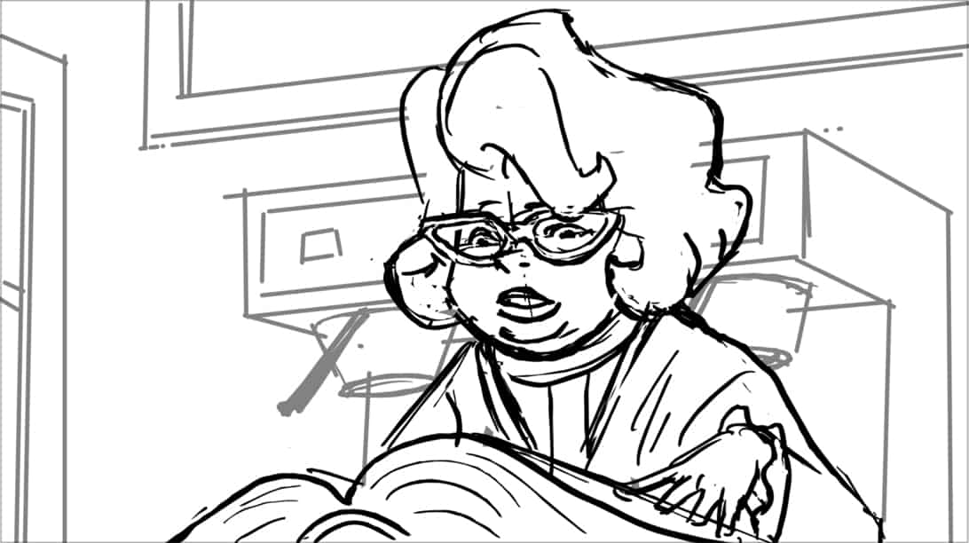 Scooby Doo 345-623 Sc 19 Pnl 1
Action: Velma's Mother is looking at page of CURSE BOOK...
Dialogue: VELMA’S MOTHER: “It also says the incantation has to be…”