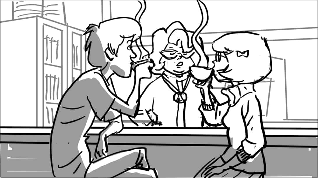 Scooby Doo 345-623 Sc 4 Pnl 3
Action:...turns back toward Velma…
Dialogue: VELMA’S MOTHER (CONT): “…it wouldn’t be easy.”