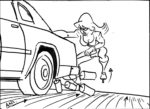 Storyboard by Brad Rader for the animated television series Stripperella episode 109