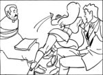 Storyboard by Brad Rader for the animated television series Stripperella episode 109