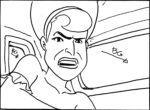 Storyboard by Brad Rader for the animated television series Stripperella episode 109