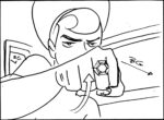 Storyboard by Brad Rader for the animated television series Stripperella episode 109