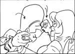 Storyboard by Brad Rader for the animated television series Stripperella episode 109