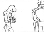 Storyboard by Brad Rader for the animated television series Stripperella episode 109