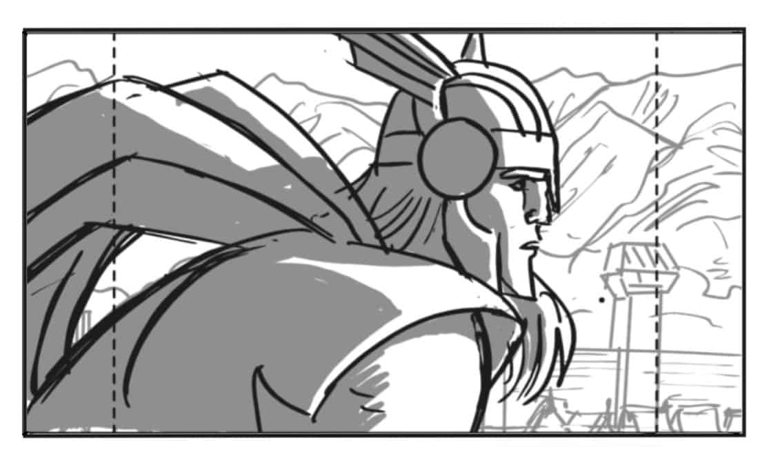 Storyboard by Brad Rader for the the animated television series The Avengers: Earth's Mightiest Heroes episode The Ballad of Beta Ray