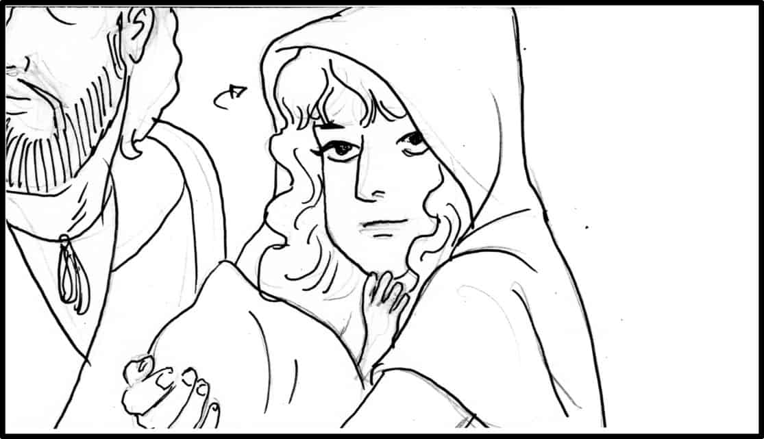 Storyboard by Brad Rader for the proposed animated motion picture The Greatest Escape