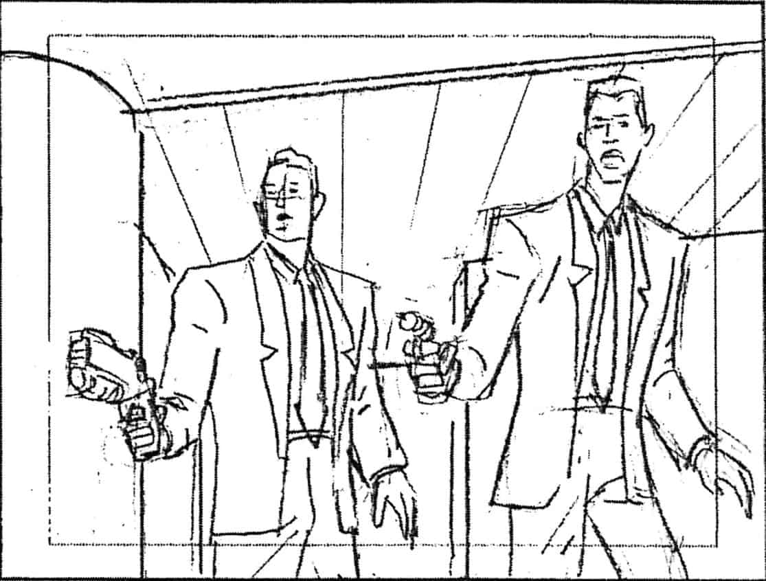 Storyboard by Brad Rader for the animated television show Men in Black: The Series