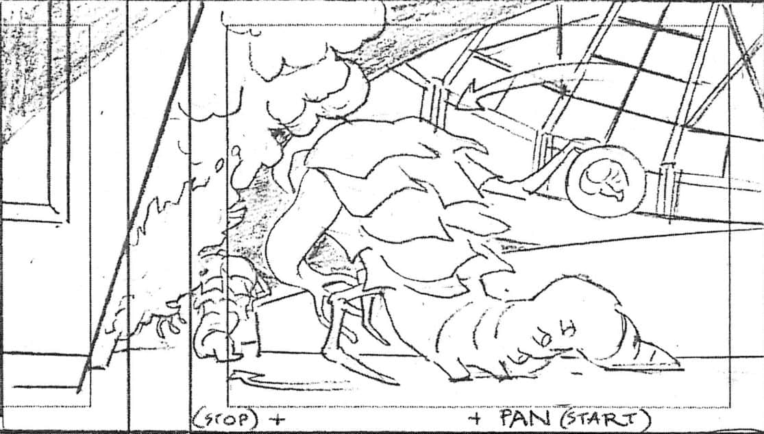 Storyboard by Brad Rader for the animated television show Men in Black: The Series