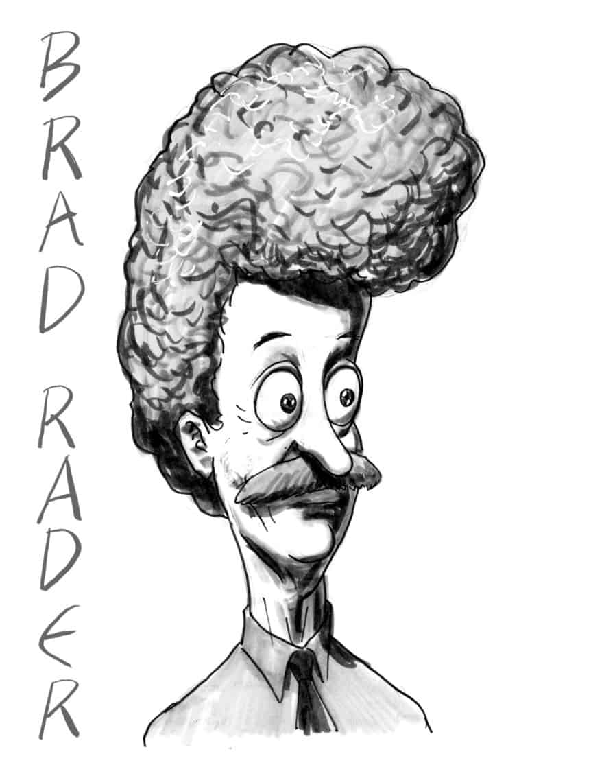 Ron from Bob's Burgers, drawn by Brad Rader